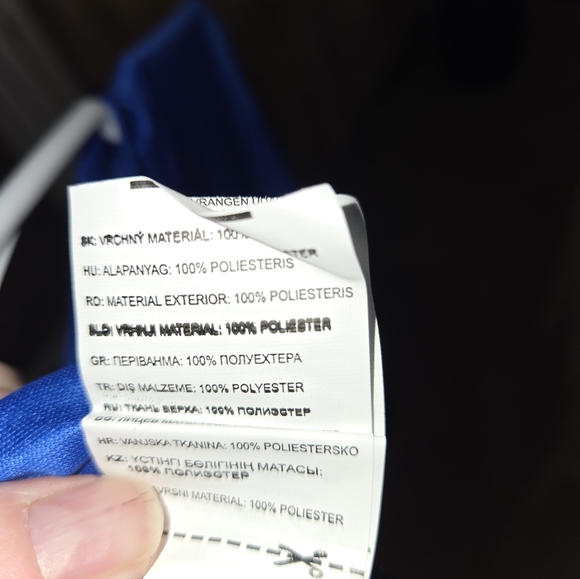 NWT Lg Adidas Trefoil 3 Stripes Blue Short Sleeve Dryfit Breathable - Picture 8 of 8